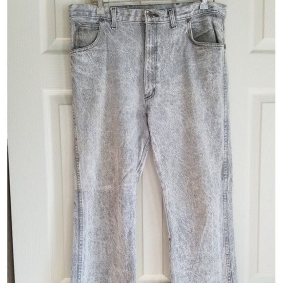 Vintage 80s Bristol Blues Stone Wash Boot Cut Jean's Sz 34" W x … - Picture 4 of 11